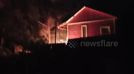 Fire in a tourist village