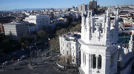 Madrid seen from the Cibeles Palace