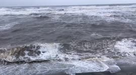 Storm Hannah battering Blackpool’s Coastline