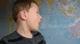 British schoolboy has the genius ability to draw an accurate map of the world in MINUTES