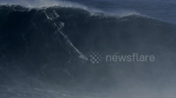 German surfer rides monster wave in Nazaré setting up the race for a new world record