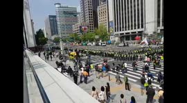 Seoul protests at city hall Korea