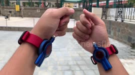 Man makes working Spiderman web shooter wrist straps