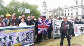 Equal rights for Gurkhas protest on Parliament Square in London 2019