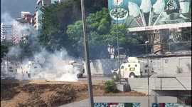 Convoy of Venezuela police vehicles