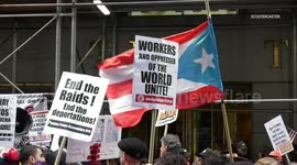 May Day Protest on Wall Street in New York