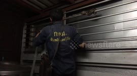 Fireman Catches Python By The Head