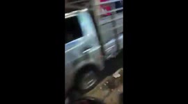 Watch -  auto trolley lost control and ran into a procession taken out by a community at Warasiguda in Telangana