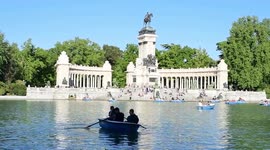 Spring in retiro park in Madrid, Spain