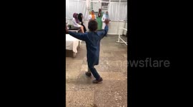 Heartwarming video shows Afghan boy dancing after getting new prosthetic leg