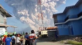 Stunning footage shows eruption of Mount Sinabung in Indonesia