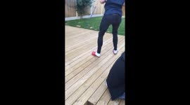 When your Croc soared through the air over the neighbours fence