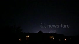 Intense lightning storm in Houston Texas