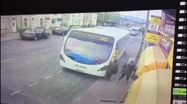 UK woman gets hit by a bus and walks it off in shocking collision