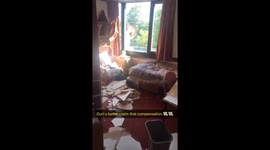 Ceiling of university dorm room collapses on its occupant