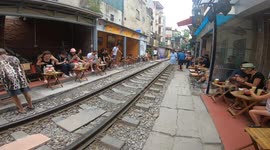 The Terrifying Hanoi Train Street -  