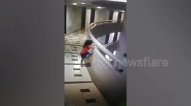 Five-year-old girl survives 100ft fall from 11th floor of hotel after 'sleepwalking' over ledge