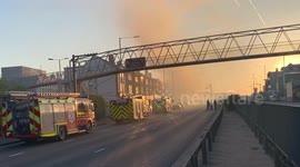 Woman found dead in north London warehouse blaze