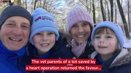 Vet parents of boy whose life was saved by miracle heart surgery thanked one of his doctors - by treating his DOG that had same condition