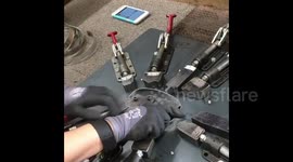 This is how cookie cutters are made using industrial presses