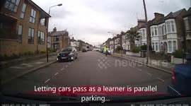 Woman driving a bigger car hit a mirror of a parked car then came to tell a learner driver she missed 