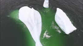 Dramatic drone footage of titanic Canadian iceberg