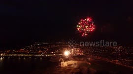 Drone Captures NW200 Fireworks Display