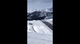 Extreme plane landing in Courchevel. One of the most dangerous airports in the world