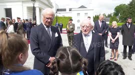 HR King Gustav speaks to Irish School Children in Dublin