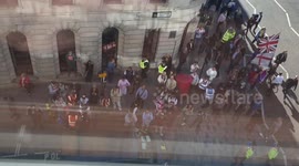 Tommy Robinson supporters chanting