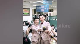 Taiwan: First couple wed after country legalises gay marriage