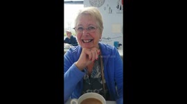 My wife Ann trying to say Abergavenny