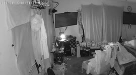 CCTV footage catches 'orb' drift toward camera then shoot upwards