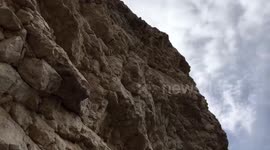 Diving from Love Bridge, Ayia Napa, Cyprus