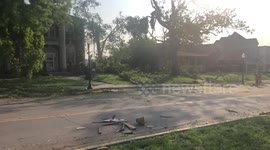 Tornado Damage down Capitol Avenue