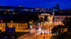 Night traffic timelapse