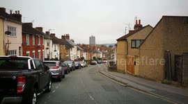 Typical British Street on a Hill