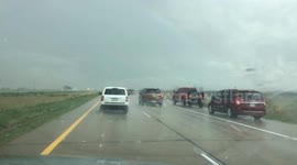 Storm causes traffic chaos on major interstate