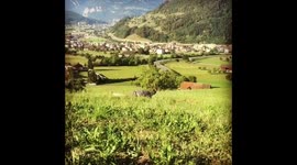 Rolling down hill in Switzerland