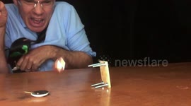 Tiny science equipment used to create big bangs and firework display