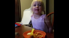 Hysterical toddler laugh!