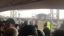Festival goers take refuge as extreme weather batters Portsmouth music festival