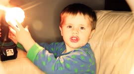 Little Brother Sings During Power Cut