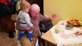 My one year old baby laughs loudly. Verry funny,must see :-))))))