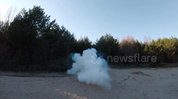 Latvian man blows up wellies in eccentric experiment