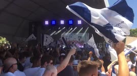 Tottenham fans await the final of the of Champions League