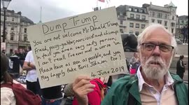 Anti Donald trump protest Central London