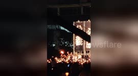 'Torch of Democracy' burns in Hong Kong's Victoria Park on Tiananmen Square anniversary