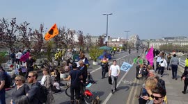 Extinction Rebellion on Waterloo Bridge