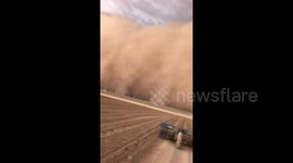 'That's mother nature!' Texas farmer films massive dust storm swallowing up fields